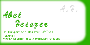 abel heiszer business card